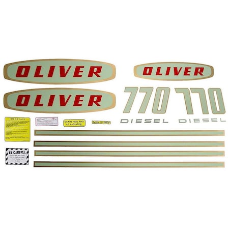 Aftermarket One Diesel Tractor Decal Set for Oliver 770 MAE30-1408
